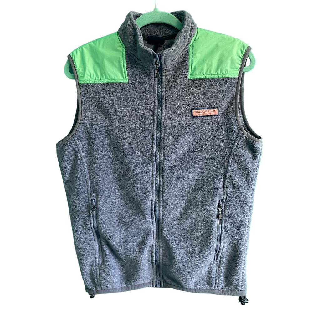 Vineyard Vines Blue Fleece Full Zip Winter Vest Women's Small